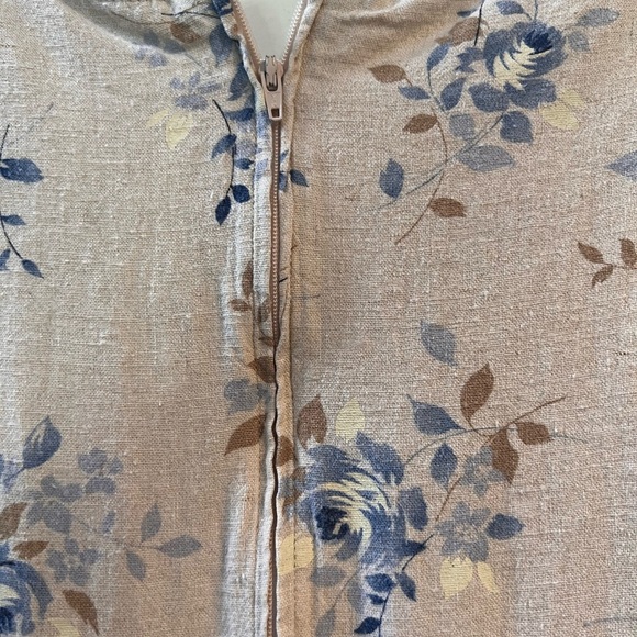 Vintage Erika Collection Petites 1980’s Linen Blend Floral Print Petite Large - Picture 7 of 8